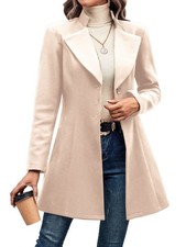 Women Winter Wool Blend Camel