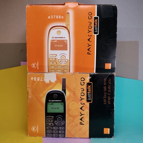 Two vintage motorola m3788e - two,