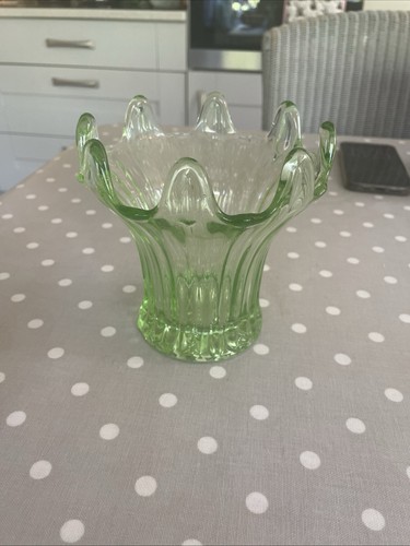 Vintage green glass sowerby - glass,