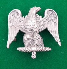 Royal Irish Fusiliers Officer's Bullion Pouch Badge, Irish Regiment, White Metal
