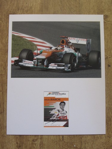 Signed mounted jules bianchi - signed,