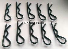 RC Nitro EP Car Buggy 1/8 1/5 Scale Body Shells Bodyshell Clips Pins BLACK x 10