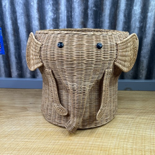 Vtg wicker rattan elephant - vtg,