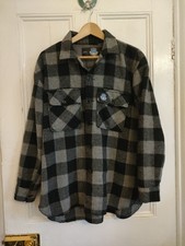 Genuine Vintage Swanndri New Zealand Made Wool Shirt, Grey-Black, Medium 42"