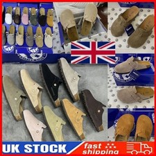 2025 NEW Unisex Boston Suede Leather Clog Womens Mens Shoes Casual Shoes Girl//
