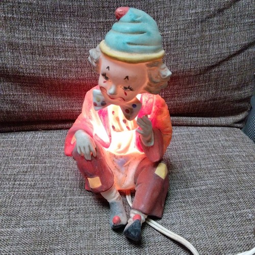 Showa retro ceramic clown doll - showa,