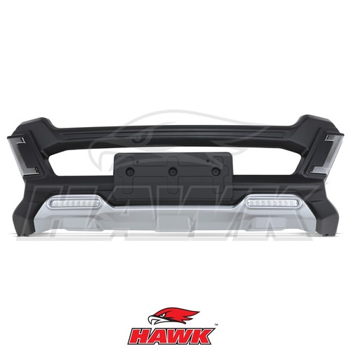Front bumper nudge bull black - front,