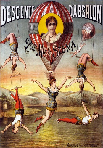 Tz64 vintage acrobats circus - vintage,