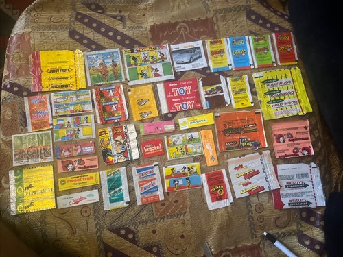 Vintage bubble gum wrappers - vintage,