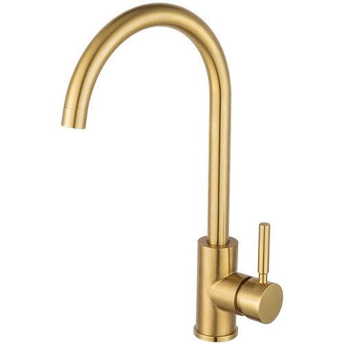 Brushed gold kitchen mixer tap - gold,