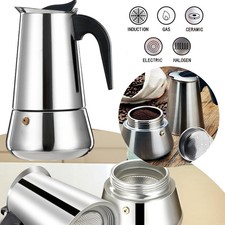 Stovetop Espresso Maker,Induction Hob Italian Coffee Percolator Maker Moka Pot