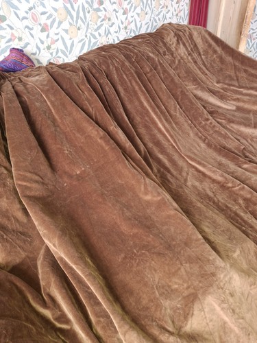Huge vintage brown velvet - vintage,