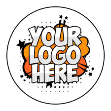 Personalised Business Name Stickers Company Seals Your Logo Here Address Labels