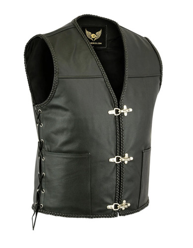 Men real leather biker - real,