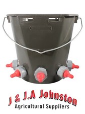 8L Lamb Milk Feeder Bucket Bar Teats 3 or 5 Teat Valves Hanger Bracket Lambing  