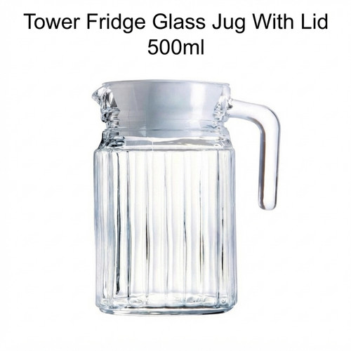 Tower fridge glass jug with - glass,