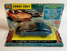 Corgi No:335-Jaguar E Type 2+2 Blue (ORIGINAL ISSUE) Very Close To Mint