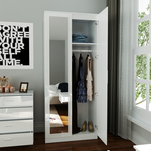 High gloss doors mirror - high,