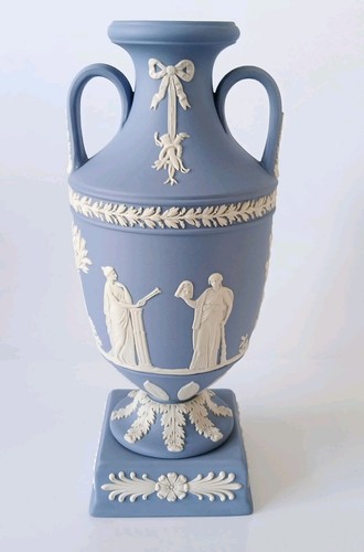 Wedgwood blue jasper vase - blue,