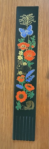 Leather bookmark floral - leather, bookmark(floral