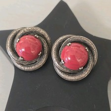 Vintage 1950s Bright Coral Red