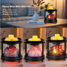 Aroma Electric Wax Melt Burner Metal Glass Scented Night Light Diffuser Warmer
