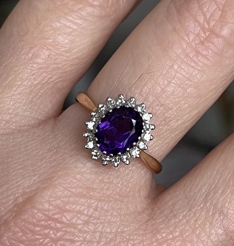 Vintage 18ct gold amethyst and - gold,