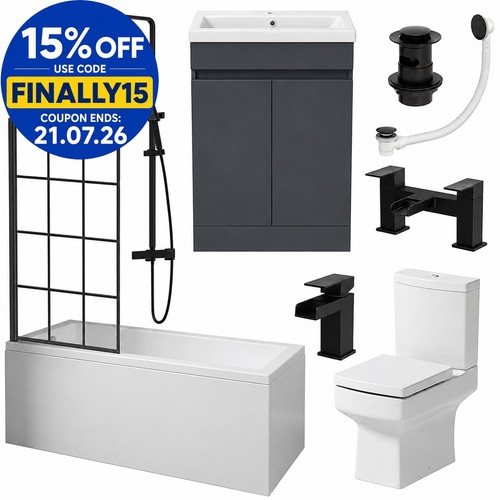 Complete square bathroom - square,