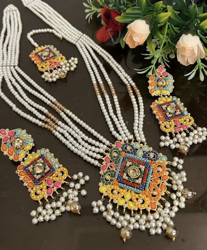 Gold plated nauratan mala - gold,