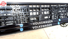 2x car number plate frame surround holder gel dome for VW *AUTHENTIC LICENCED*