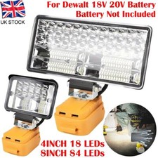 LED Work Light for Dewalt 18V 20V XR Battery 6500K Cordless Flashlight w/USB UK