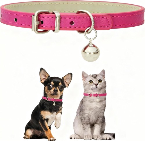 Hot pink xxs dog collar - pink, with