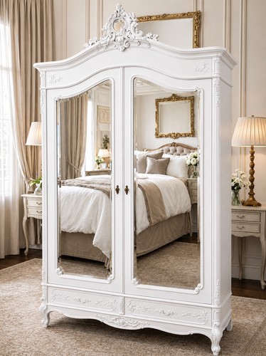 French mirrored armoire - french, ~