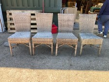 Wicker Dining Chairs x 4 -
