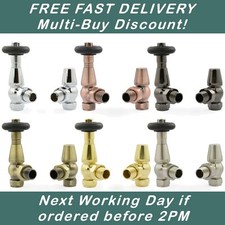 Radiator Valves Traditional Angled Thermostatic TRV - Jordan | Hot Flow