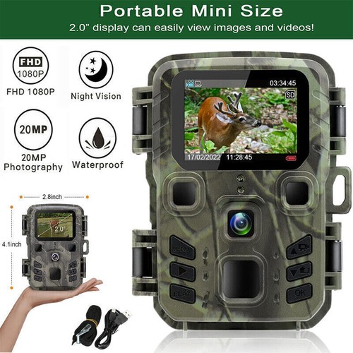 Mini trail camera 24mp 1080p - mini,