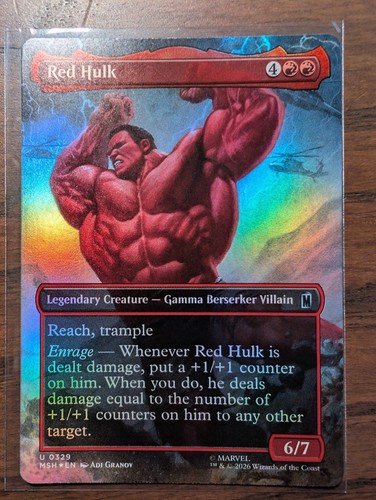 Red hulk borderless foil - red,