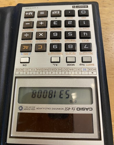 Vintage casio 451m - vintage, fx-451m