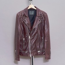 ALL SAINTS Leather Jacket Mens