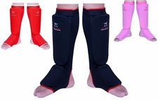 EVO Shin Insteps Elastic Leg Pads MMA Guards Martial Arts Kick Boxing Muay Thai