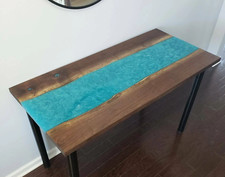 36" x 18" Wood And Epoxy Resin