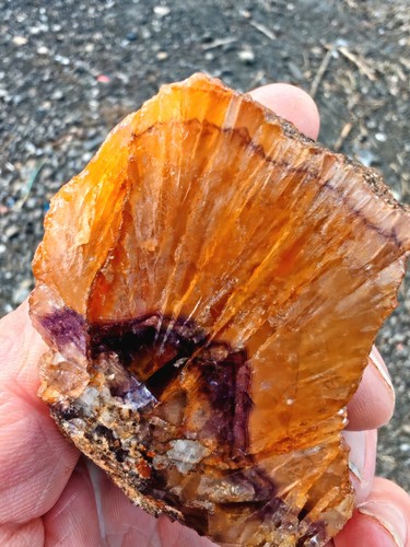 Blue john fluorite crystal - blue,