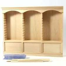 Dolls House Deluxe Triple Shelf Unit Natural Finish BEF123 1:12 Scale tumdee