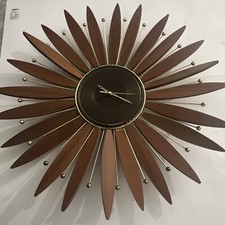 Vtg 60s  Starburst Wall Clock