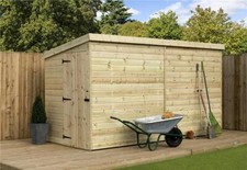 Empire 2000 Pent Garden Shed Wooden 10X7 10ft x 7ft SHIPLAP Tongue & Groove PRES
