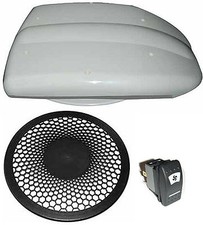 Low profile motorised van vent for dog van bus caravan plastic roof ventilator