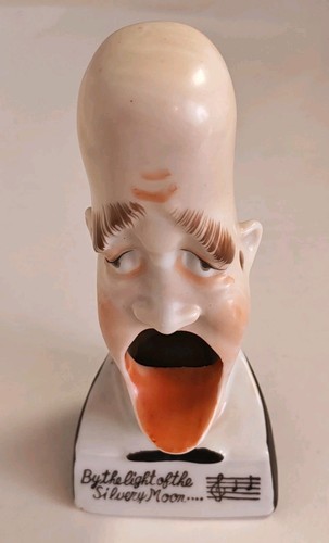 Vintage porcelain smoking head - porcelain,