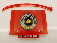Bultaco Sherpa 198 199b Trials front Number Board  trials #  board Red Twinshock