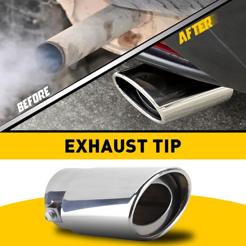 Silver car exhaust pipe - silver,