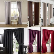 Faux Silk Fully Lined Curtains